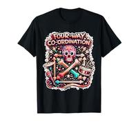 Batería de coordinación de Cuatro vías, Divertido Juego de batería Independence Camiseta
