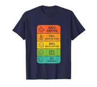 Batería de Estado de ánimo Divertido café Fin de Semana energía Social Camiseta