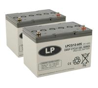 Batería de gel de plomo 2 x 12 V 60 Ah compatible con silla de ruedas E-Mobil Seniorenmobil etc.