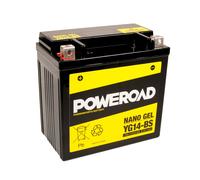 Batería De Gel YTX14-BS 12V 14Ah Powerroad Para Yamaha Kawasaki Piaggio