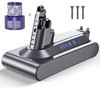 Batería de gran capacidad V10 6.0 Ah / 6000 mAh para aspiradoras DysonCyclone/Animal/Absolute/Fluffy/Motorhead SV12 inalámbrico cargador aspirador de mano batería de repuesto