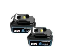 Batería De Herramienta Eléctrica De 18V 8Ah/10Ah/12Ah, Compatible Con Makita, Batería De 18V DGA404 DTW700 DHR202 DJV182 DDF487 DTD172 DHP489(2PCS 8.0Ah)