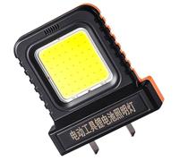 Batería de herramienta recargable, luz LED con soporte ajustable, 2 ajustes de brillo para taller, camping, herramienta eléctrica, luz de batería