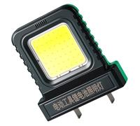 Batería de herramienta recargable, luz LED con soporte ajustable, 2 ajustes de brillo para taller, camping, herramienta eléctrica, luz de batería