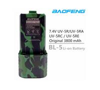 Batería de iones de litio BL-5 de 3800 mAh y 7,4 V para walkie-talkie UV-5R (Camuflaje 3800) Cable de