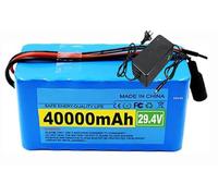 Batería De Iones De Litio De 24 V, 40 Ah, 7S3P Para Ciclomotor Y Bicicleta Eléctrica, Con Cargador De 29,4 V Y 2 A, De 40&Nbsp;000 Mah. 24V 40Ah,T+DC