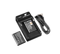 Batería de Iones de Litio de 3,7 V 1350 mAh LI-60B/EN-EL11/NP-BY1/D-LI78 DSTE (2 Unidades) + Cargador Micro USB Compatible con Olympus FE-370 Pentax Coolpix S560 DB-80 R50 Sanyo DB-L70