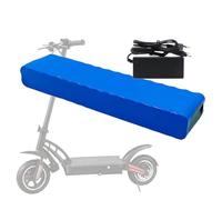 Batería De Iones De Litio De 36V Y 12Ah De Larga Duración, Batería Recargable De Iones De Litio 10S3P con Protección BMS Y Cargador, Batería De Repuesto para Patinete Eléctrico T+DC