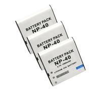 Batería de Iones de Litio for cámara, 3,7 V/1500 mAh, Compatible con Casio NP-40, CNP-40, NP-40DBA y NP-40DCA.(3PC)