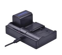 Batería De Iones De Litio NP-FH70 De 3000mAh, Compatible Con Sony, NP-FH30 NP-FH40 NP-FH60 NP-FH50, DCR DVD508 DVD408 DVD308 DVD105 HC28 SR300 SR200 SR82(1 Battery 1 Charger)