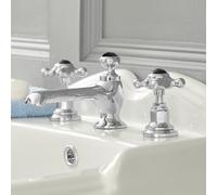 Batería de Lavabo de 3 Agujeros Tradicional Latón Cromado