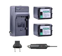 Batería De Litio 2 Piezas BP-820 BP820 Baterías + 2 Piezas Cargador con Enchufe For Automóvil, Compatible con Cámara Canon XA20 XA25 HFG30 HF HF M30 HF M31