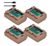 Batería De Litio: 2280 MAh NP-FZ100 NPFZ100 NP FZ100 Batería con Entrada Tipo C, Compatible con Sony, For A7 III, Alpha A7R III, A7R IV, A9, A6600 A7R3 A7S3(4xBattery)