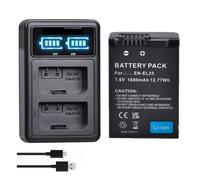 Batería De Litio: 7,6 V 1680 MAh EN-EL25 ENEL25 ENEL25B Batería Y Cargador USB, Compatible con Nikon, For Cámara Z FC Z50 Z30 ZFC Batería Recargable De Iones De Litio(1 Battery 1charger)