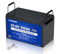 Batería de litio DCHOUSE LiFePO4 de 24V y 100Ah con BMS incorporado, más de 4000 ciclos profundos, adecuada para vehículos recreativos, motores de pesca y sistemas de energía solar