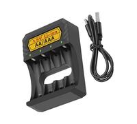 Batería de litio de 1,5 V, 4 baterías de litio independientes que cargan el canal para baterías AA y triples A recargables