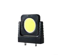 Batería de litio de 10 W LED luz de trabajo COB Fuente de luz ajustable de 220 grados de extensión de haz deslizante montaje de abrazadera para superficies de 20-45 mm negro portátil 70.5x85mm