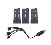 Batería de Litio de 1200mah, protección Fuerte Negra, Alta conversión de 3,7 V para Dron de Control Remoto E58 L800 JY019 S168 (3 batería)