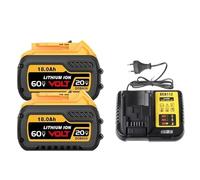 Batería de litio de 18 Ah, 20 V/60 V, compatible con herramientas de las series DeWalt FLEXVOLT MAX DCB609/DCB606/DCB612 y DCD996/DCF885/DCS391 | Batería de alta capacidad de 18000 mAh for herramienta