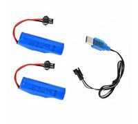 Batería de Litio de 3,7 V, 400 mAh, batería de Ion de Litio, eléctrica de Doble Cara, giratoria, para Coche de Acrobacias a Control Remoto