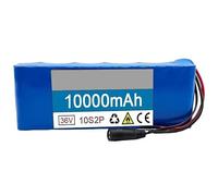 Batería de litio de 36 V y 10 Ah, batería de iones de litio de 36 V, batería extraíble, batería de iones de litio de 36 V para motores de 0 W a 400 W con cargador y BMS. 36V 10Ah,XT60+DC