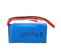 Batería de Litio de 7,4 V 850 mAh, batería de Repuesto Profesional para helicóptero RC para V912V262V333V353BQ202 con Enchufe Rojo JST