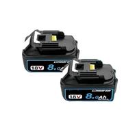 Batería de Litio de 8000mAh 18V for Herramientas eléctricas, Compatible con Makita baterías de Repuesto BL1815N, BL1820B, BL1830B, BL1840B, BL1850B, BL1860B(2PCS-8.0Ah)
