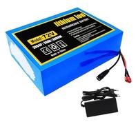 Batería De Litio Eléctrica De 72 V Y 20 Ah, 20S4P, Con Cargador Y Protección BMS Incorporada, Ideal Para Motor De Bicicleta Eléctrica De 200-3000W 72V 20AH,T plug