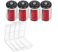 Batería de litio ER14250 de 3,6 V 1/2 AA, 1200 mAh, 4 unidades, LiSOCl2, baja autodescarga, celda primaria no recargable, compatible con LS14250, para medidores, contadores, alarmas, industriales