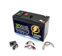Batería de litio LiFeP04 de 12 V y 60-150 Ah con BMS integrado for carga solar, buscador de peces, aplicaciones marinas, de acampada al aire libre y fuera de la red eléctrica.(12V 120Ah)