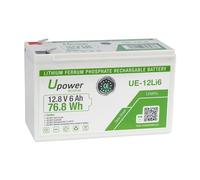 Batería de Litio LiFePO4 de 12V 6Ah, Ciclo profundo 3000 al 100% / 12.8V 77Wh