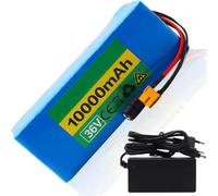Batería De Litio Para Bicicleta Eléctrica De 36 V Y 10 Ah (16S3P) Con Cargador De 42 V Y 2 A, Con Placa De Protección BMS Para Bicicletas Eléctricas Y Motos De 200 W-750 W 36v 10Ah,XT60