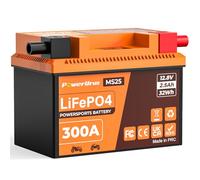 Batería de litio para motocicleta, PowerUrus 12 V LiFePO4 con BMS 12,8 V 2,5 Ah 300 CCA, YTX4L-BS para motocicletas vehículos todoterreno y UTV.