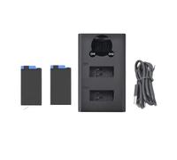 Batería de Litio Recargable de 1400 mAh Compatible con GoPro MAX for cámara de acción 360(2Battery1Charger)