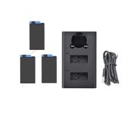 Batería de Litio Recargable de 1400 mAh Compatible con GoPro MAX for cámara de acción 360(3Battery1Charger)