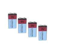 Batería De Litio Recargable De 9 V Y 1200 MAh, Carga USB, Batería Cuadrada De Iones De Litio For Control Remoto De Juguetes, Multímetro KTV(4PCS)