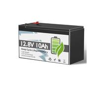 Batería de litio recargable LiFePO4 de 12 V y 10 Ah, 3000 ciclos profundos, BMS integrado for ruedas eléctricas, luces y scooters.