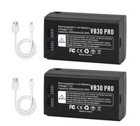 Batería de Litio Recargable para Flash VB30 VB26 (VB26A VB26B) 2 Unidades, Compatible con V1PRO V1 AD100PRO V860III V850III, con Cable Tipo-C para Sustitución de Batería de Flash de Cámara