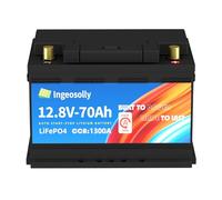 Batería de litio Start-Stop, 12 V, 70 Ah, BCI Group 48 LiFePO4-1300 CCA, arranque en frío, arranque rápido, vida útil prolongada