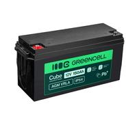 Batería de mantenimiento gratuito Green Cell Cube AGM VRLA IP54 12V 150Ah para autocaravanas, fotovoltaica, paneles solares y barcos