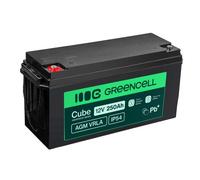 Batería de mantenimiento libre Green Cell Cube AGM VRLA IP54 12V 250Ah para autocaravanas, fotovoltaica, paneles solares y barcos