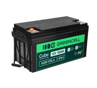 Batería de mantenimiento libre Green Cell Cube AGM VRLA IP54 12V 65Ah para cortacéspedes, scooters, barcos y sillas de ruedas