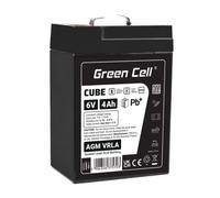 Batería de mantenimiento libre Green Cell Cube AGM VRLA IP54 6V 4Ah para sistemas de alarma, cajas registradoras, juguetes