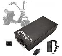 Batería de Moto eléctrica Batería de Gran Capacidad para e-Bike con Cargador y Bloqueo y asa, 60V, 20AH [Clase de energía A]