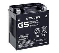 BATERÍA DE MOTO MARCA GS GTX7L-BS SELLADA Y ACTIVADA DE FÁBRICA LISTA PARA SU USO