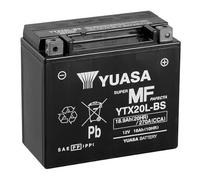 Batería de moto Yuasa SLA YTX20L-BS AGM, sin mantenimiento, 12 V, 18 Ah, dimensiones: 175 x 87 x 155 mm, compatible con HARLEY-DAVIDSON XL, XLH 883 1997-2003