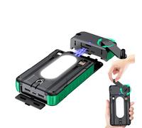 Batería De Panel Solar Externa | Impermeable con Linterna 3| Batería externa solar exterior con manivela | para tableta cámara Smartphone Camping Viaje Road Trip