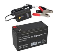 Batería De Plomo 12V 7,2Ah Compatible Gel 7,0Ah 7Ah Para Coche Infantil Cargador