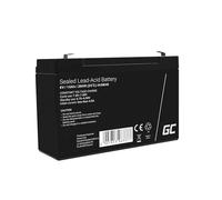 Batería de Plomo AGM 6 V 15 Ah Green Cell batería para SAI batería de Plomo Sealed Lead-Acid Batería VRLA Resistente a ciclos, Sistema de Alarma Juguete Caja pesquera Linterna Linterna