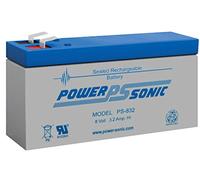 Batería de plomo - Batería Power Sonic PS 832 - Power Sonic ps832 - Power Sonic PS de 832 - 8 V 3,2 Ah - Rechargeable Sealed Lead Acid (SLA) battery - /plomo AGM